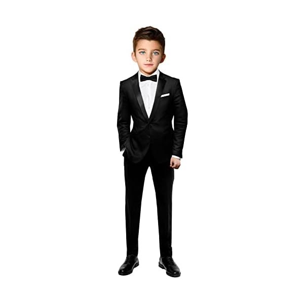 Black n Bianco Boys Slim Fit Tuxedo First Class Style Presented by Baby Muffin