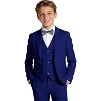 Boys' Suits Kids Formal Tuxedo Set for Toddler Boys 5 Piece Wedding Ring Bearer Outfit Easter Prom Suit Dress Clothes - 图片 2