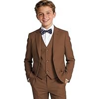 Boys' Suits Kids Formal Tuxedo Set for Toddler Boys 5 Piece Wedding Ring Bearer Outfit Easter Prom Suit Dress Clothes - 图片 5