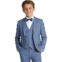 Boys' Suits Kids Formal Tuxedo Set for Toddler Boys 5 Piece Wedding Ring Bearer Outfit Easter Prom Suit Dress Clothes - 图片 3