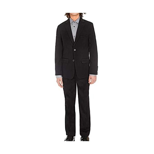Calvin Klein Boys' 2-piece Formal Suit Set, Single Breasted Jacket & Straight Leg Dress Pants