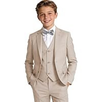 Boys' Suits Kids Formal Tuxedo Set for Toddler Boys 5 Piece Wedding Ring Bearer Outfit Easter Prom Suit Dress Clothes - 图片 4