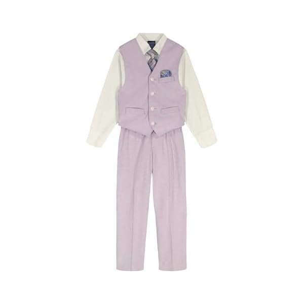 Nautica Boys' 4-piece Formal Suit Set with Vest, Pants, Collared Dress Shirt, and Tie - 图片 5