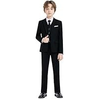 Boys Formal Suit Set with Adjustable Waist, 2 Fit Type: Regular & Husky - 图片 4