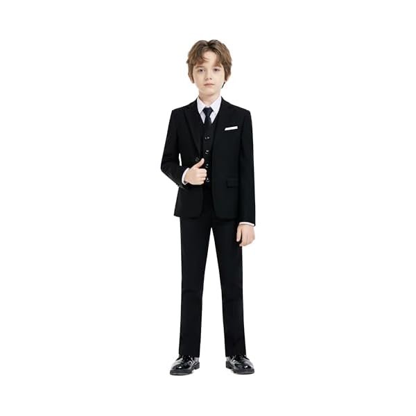 Boys Formal Suit Set with Adjustable Waist, 2 Fit Type: Regular & Husky