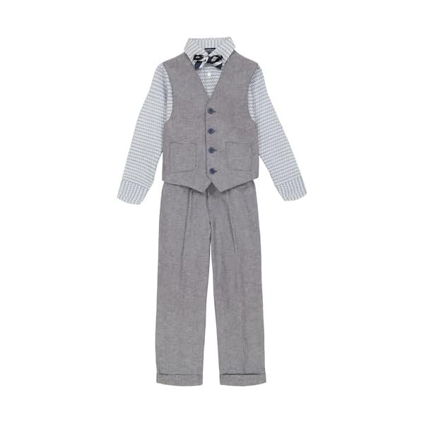 Nautica Boys' 4-piece Formal Suit Set with Vest, Pants, Collared Dress Shirt, and Tie - 图片 3