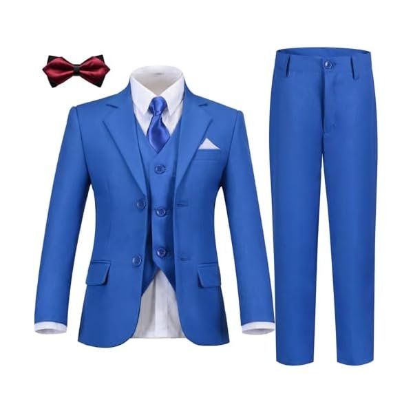 Boys Suit Kids Tuxedo Suits for Boys Formal Blazer Suit Set Easter Wedding Outfit with Tie and Pocket Square